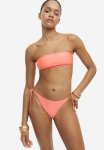 Padded Bandeau Bikini Top - Coral