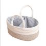 High Quality Baby Diaper Caddy Organizer Stylish Cotton Canvasstorage Bags