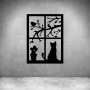 CAT In Window - Matt Black / L 500 X H 390MM