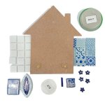 Diy Mosaic House Kit With Hanger 388G Blue And White