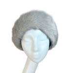 Grey Russian Style Faux Fur Hat - M