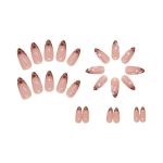 24 Piece - Press-on Nails With Floral And Ombre Design - Multi Colour
