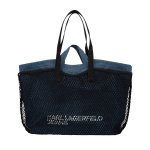 Double Mesh Denim Shopper -washed Mid Blue