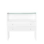 Marlina Wood And Glass Dresser White