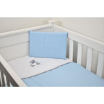 Cabbage Creek 3 Piece Cot Linden Set - Grey Teddy & Blue Hearts