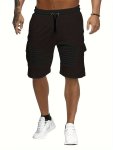 Men's New Summer Fashion Casual Shorts With Stripe Design Athletic Outdoor Workout Trendy Cargo Shorts Breathable Quick Dry Gym