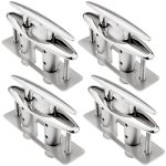Shenghuiss Boat Pull Up Deck Cleat 316 Stainless Steel Retractable Heavy Duty Flush Mount Dock Cleat With Backing Plate And Lock