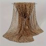 Lightweight Leopard Print Silky Scarf Neck Boho Chiffon Breathable Shawl Smooth Neck Decor Neck Gaiter Summer Travel Sunscreen Bandana