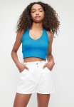 PoP Candy Paperbag Waist Shorts - White