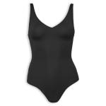 Black Low V-neck Thong Bodysuit