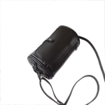 Ladies Pu Leather Cylinder Clutch Bag - Black