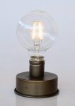 Metal & Glass LED Battery Operated Lamp – 15X8.5CM