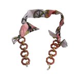 Glasses Chain - Pinks And White Ribbon