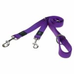Rogz Utility XL 25MM Lumberjack Dog Lead Purple Reflective Waggs Pet Shop