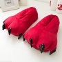 Monkeyeat Monster Claw Plush Slippers Red