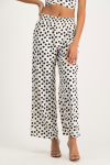 Amara Spot Linen Ankle Grazer - S