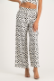 Amara Spot Linen Ankle Grazer - S