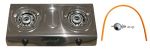 Two Burner Auto Ignition Stainless Steel Gas Stove