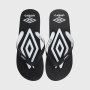 Umbra Umbro Mens Big Double Diamond Flip Flops _ 171100 _ Black - 7 / Black