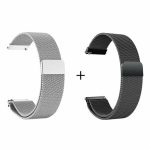 Killer Deals Universal 20MM Universal Milanese Strap Combo S m - Black & Silver - Best Bargains Online