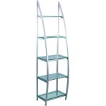 Display Stand Turin Silver & 5 Glass Shelves