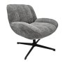 Grey Juno Swivel Chair Sotran Dekorativ