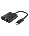Belkin Connect Usb-c To Ethernet + Charge Adapter 100W W gigabit Ethernet Port And Usb-c Port - 10 100 1000 Mbps For Fast Intern