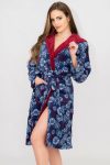 Senza Plush Huggle Hooded Soft Dressing Bathrobe Gown With Pockets & Belt For Women