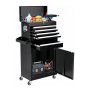 Steel 5-DRAWER Rolling Tool Chest Detachable Cabinet Locker - Matte Black