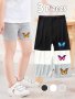 Girls 3PCS/Set Butterfly Graphic Print Casual & Loose Short Leggings For Summer
