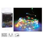 LED Lights Silver Wire 80 Multi Color Micro LED Leadwire: 10CM Bulb Distance: 5CM 395CM