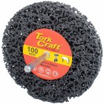 Tork Craft Face Off Disc 100MM Fitted 6MM Mandrel Carded For Drill