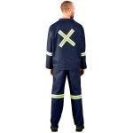 CONTI Technician 100% Cotton Suit - Reflective Arms Legs & Back - Yellow Tape