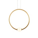 Maina LED Aluminium Pendant Light Gold Black - Black