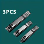 3PCS Classic Nail Clipper Set - High Carbon Steel Precision Cutting For Fingernails & Toenails Odorless Manicure Tools For Men &