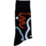 Clicks Trendy Socks Black With Multi Curve 3-6