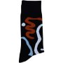 Clicks Trendy Socks Black With Multi Curve 3-6