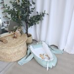 Baby Safe Nest Safe Sleeping Pod Safari With Green Leaf Top