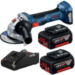 Bosch - Cordless Angle Grinder Gws 180-LI Charger + 2 X Batteries 4AH