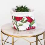Fabric Pot Covers Medium Twelve Styles - Delicious Monster Olive