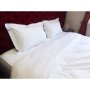 Rey& 39 S Fine Linen 300TC 100% Cotton Super King Oxford Sateen Duvet Cover Set White/white