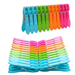 24PCS PACK Colorful Heavy Duty Plastic Clothespins - Air-drying Clothing Pin Set For Quick & Easy Clothes Drying