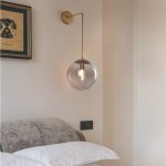 E27 LED Children Room Wall Lamp Living Room Tv Wall Crystal Lamp Gold 15CM Without Light Source