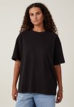 Cotton On The Boxy Oversized Tee - Black