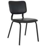 Silhouette Dining Chair - Metal & Pu - Dark Brown