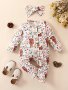 Infant Girl Cute Floral Romper & Jumpsuit - Long Sleeve Onesie Baby Clothes