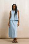 Relaxed Wrap Skirt - 16 Light Wash