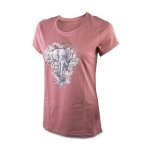 WLA318 Vintage Berry Africa Elephant In Bloom Tee - 3XL