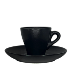 Nova Urban Texture Black Espresso Cup 70ML & 12CM Saucer Set Of 6