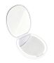 Lighted Travel Makeup Mirror 1X/2X Magnification Handheld 2-SIDED